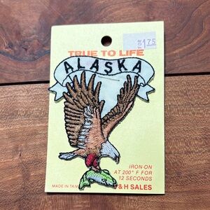 Vintage Alaska Eagle Iron-On Patch